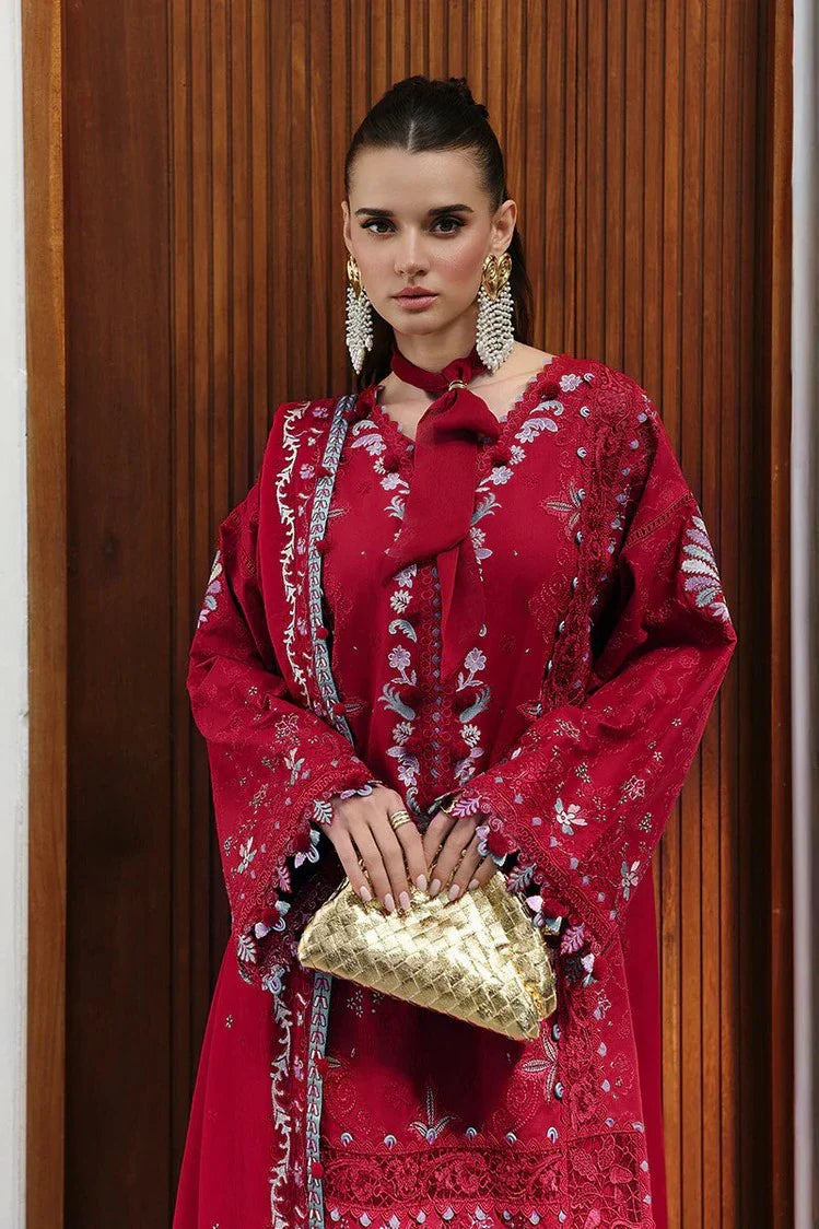 Picture of Qalamkar - Chikankari Eid Edit - CM-03 RUBY - Unstitched - Available at Raja Sahib