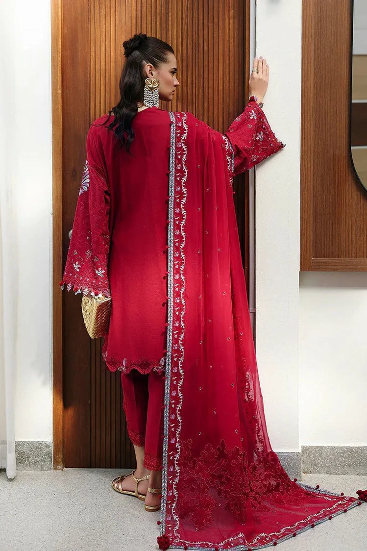 Picture of Qalamkar - Chikankari Eid Edit - CM-03 RUBY - Unstitched - Available at Raja Sahib
