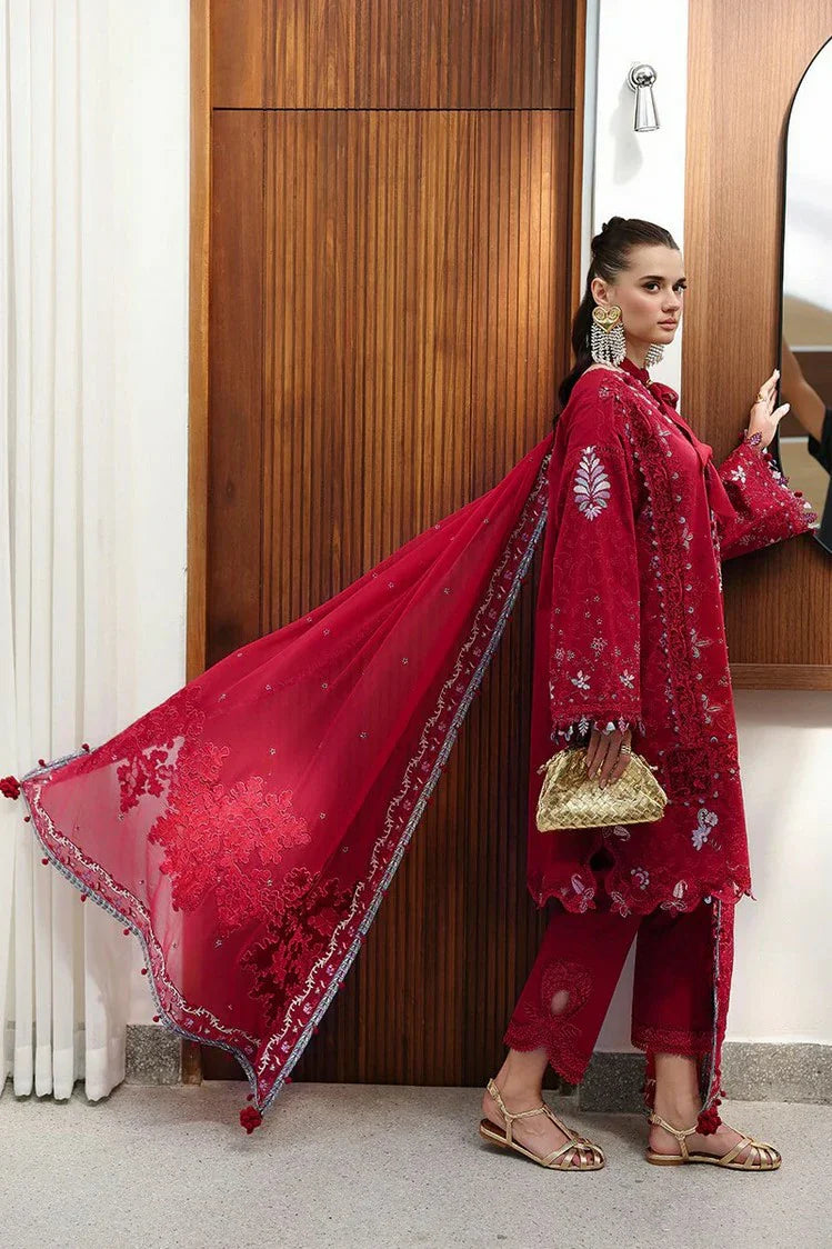 Picture of Qalamkar - Chikankari Eid Edit - CM-03 RUBY - Unstitched - Available at Raja Sahib