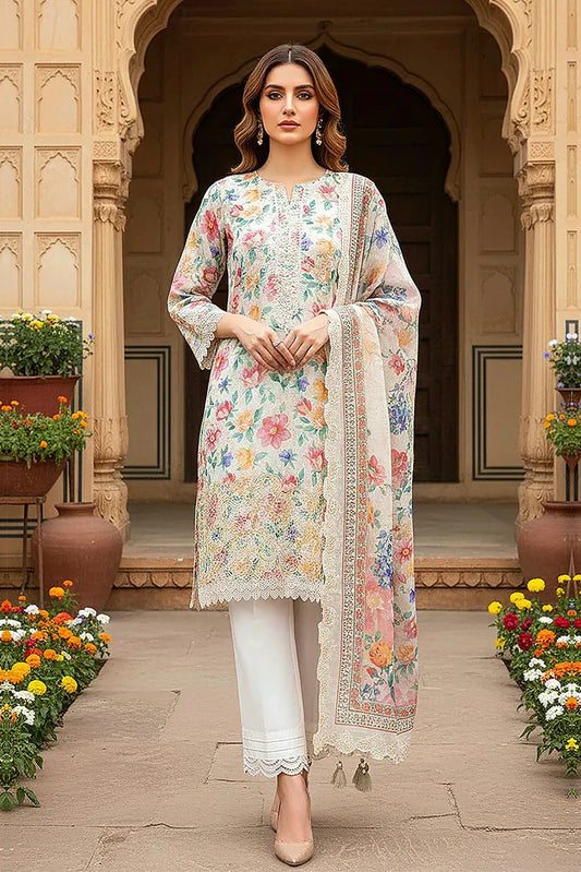 Picture of Lakhany - Chikankari Festive Collection - LG-SG-0049 - Unstitched - Available at Raja Sahib