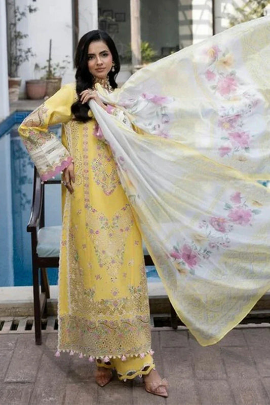 Picture of Gulmina - Dil Kash Luxury Lawn - 01-MAYA - Unstitched - Available at Raja Sahib