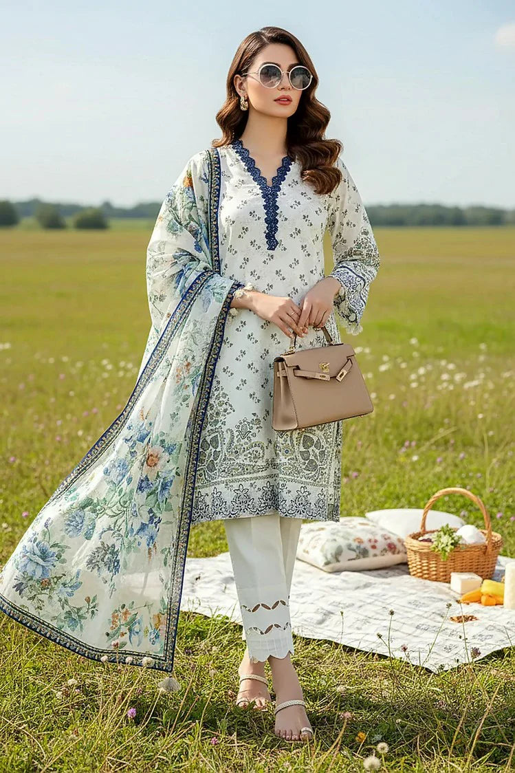 Picture of Lakhany - Komal Embroidered Printed Lawn Collection - LG-MM-0931 - Unstitched - Available at Raja Sahib