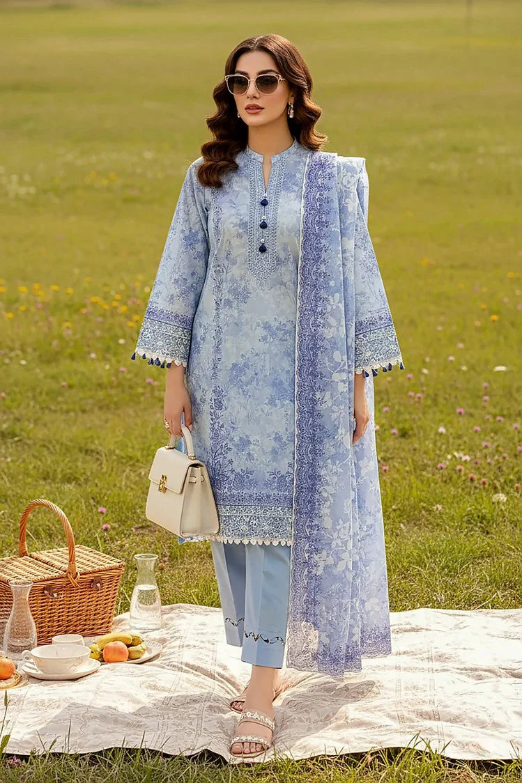 Picture of Lakhany - Komal Embroidered Printed Lawn Collection - LG-MM-0932 - Unstitched - Available at Raja Sahib