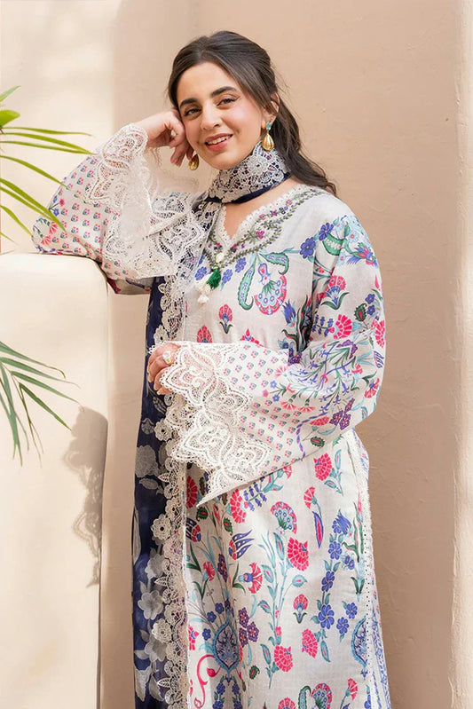 Picture of Roheenaz - Summer in Bloom Printed Vol 3 - 1B-Rosette - Unstitched - Available at Raja Sahib