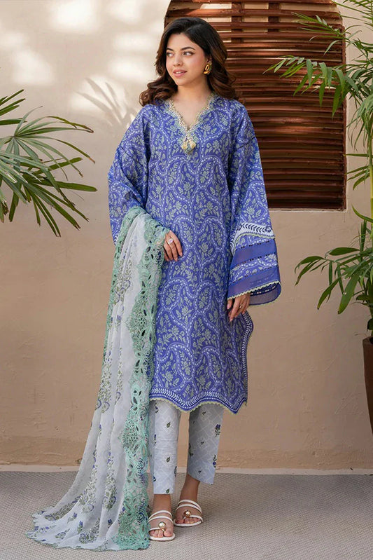 Picture of Roheenaz - Summer in Bloom Printed Vol 3 - 2A-Botanica - Unstitched - Available at Raja Sahib