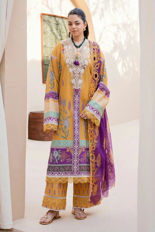 Picture of Roheenaz - Summer in Bloom Printed Vol 3 - 5A-Camellia Charm - Unstitched - Available at Raja Sahib