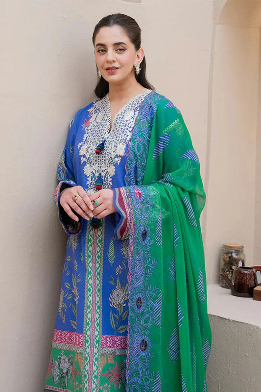 Picture of Roheenaz - Summer in Bloom Printed Vol 3 - 5B-Rosewater Bloom - Unstitched - Available at Raja Sahib