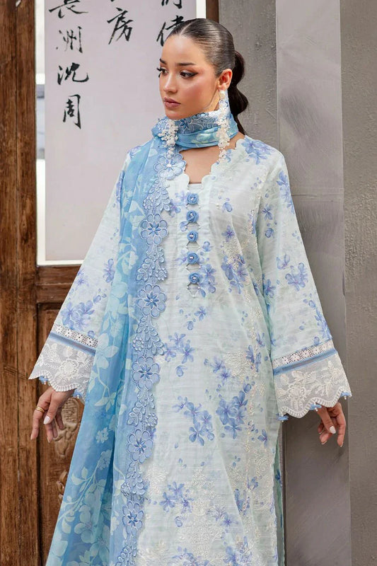Picture of Nureh - Bloom Embroidered and Printed Lawn Collection Vol 1 - BL-09 - Unstitched - Available at Raja Sahib