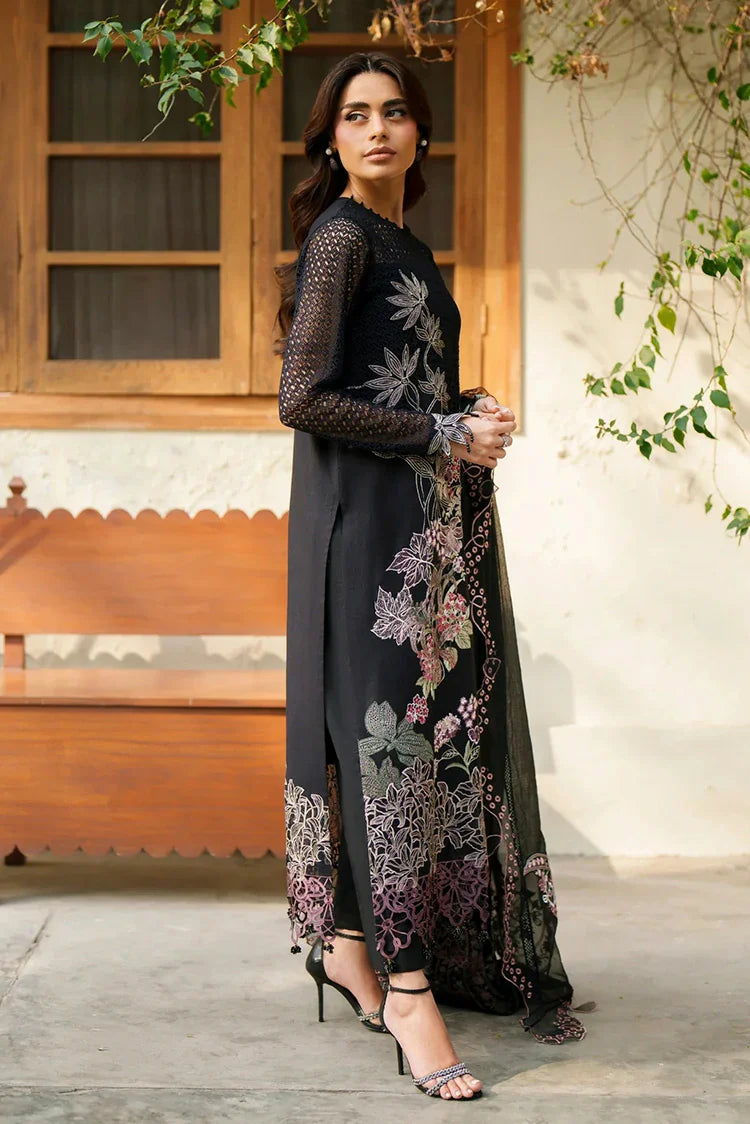 Picture of Asifa & Nabeel - Versa Luxury Lawn - Noir Lily VUL26-01 - Unstitched - Available at Raja Sahib