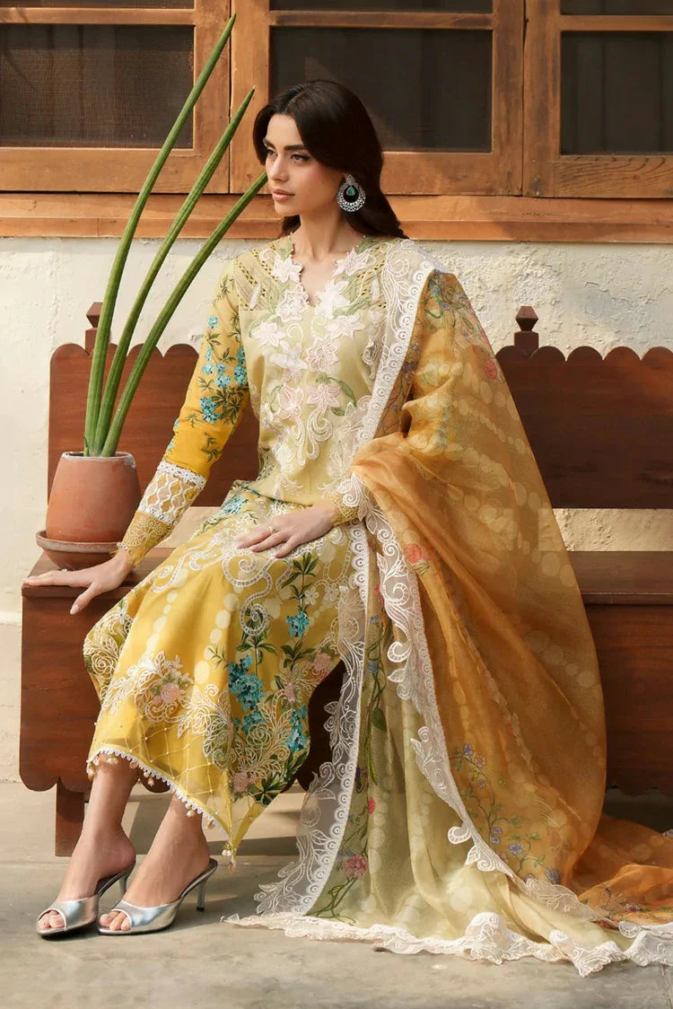 Picture of Asifa & Nabeel - Versa Luxury Lawn - Sovereign Lace VUL26-02 - Unstitched - Available at Raja Sahib