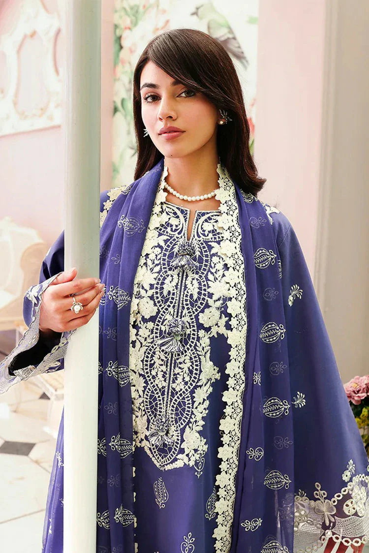 Picture of Roheenaz - Veil of Summer Luxury Lawn - 05 Blanc Mirage - Unstitched - Available at Raja Sahib