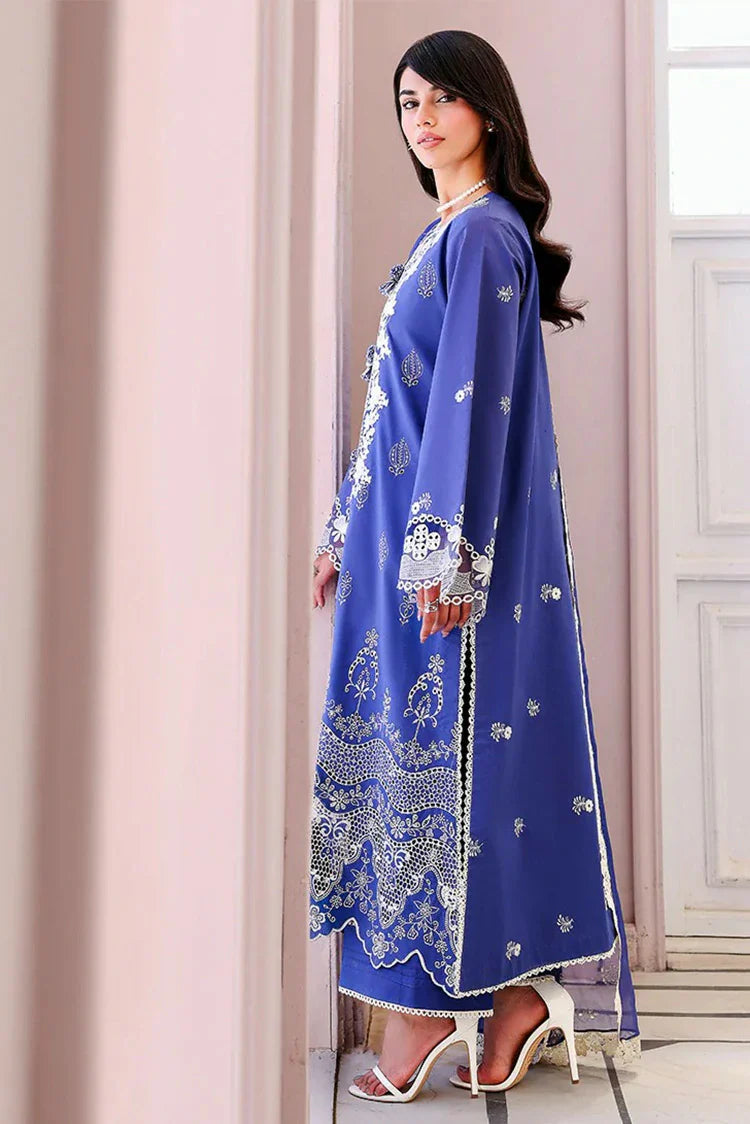 Picture of Roheenaz - Veil of Summer Luxury Lawn - 05 Blanc Mirage - Unstitched - Available at Raja Sahib