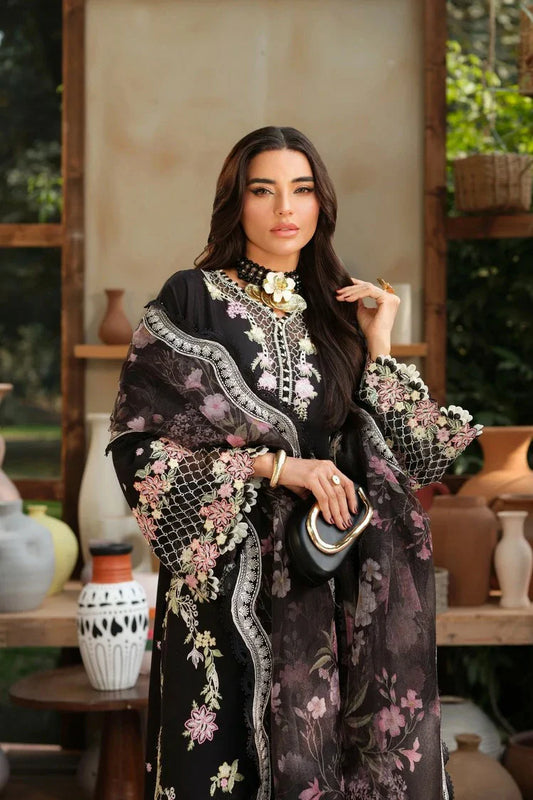 Picture of Maryam Hussain - A Floral Tale Lawn - L26-01-Noir - Unstitched - Available at Raja Sahib