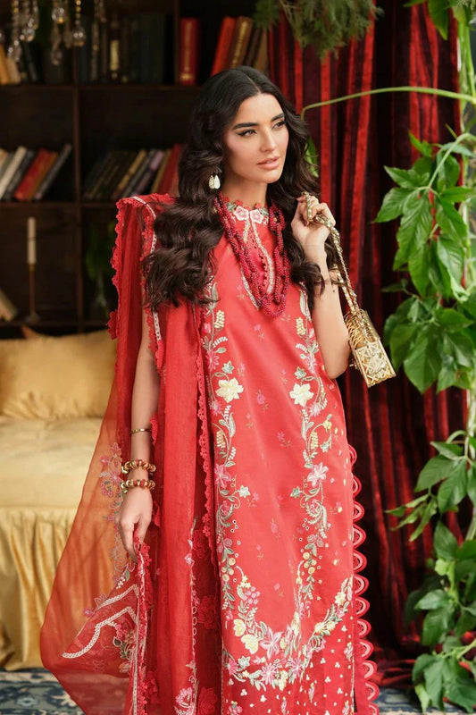 Picture of Maryam Hussain - A Floral Tale Lawn - L26-04-Crimson - Unstitched - Available at Raja Sahib