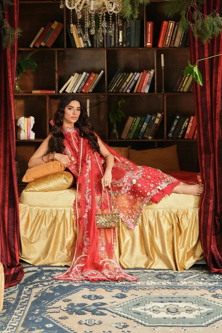 Picture of Maryam Hussain - A Floral Tale Lawn - L26-04-Crimson - Unstitched - Available at Raja Sahib