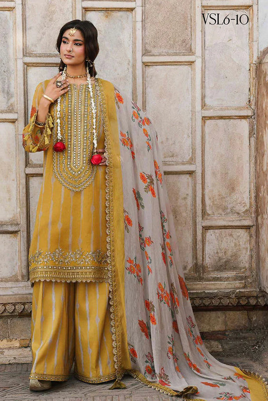 Picture of Charizma - Vasal Luxury Chiffon Festive Edit Vol 2 - VSL6-10 - Unstitched - Available at Raja Sahib