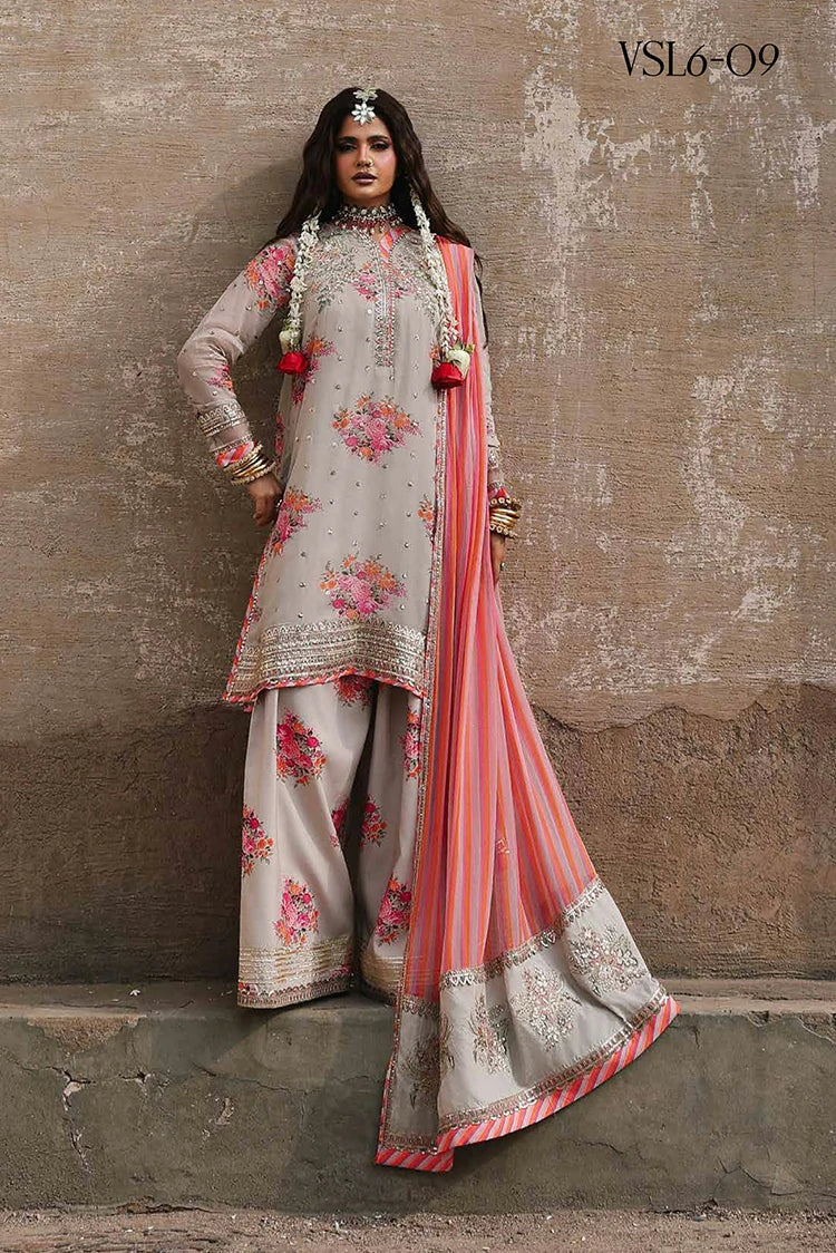 Picture of Charizma - Vasal Luxury Chiffon Festive Edit Vol 2 - VSL6-09 - Unstitched - Available at Raja Sahib