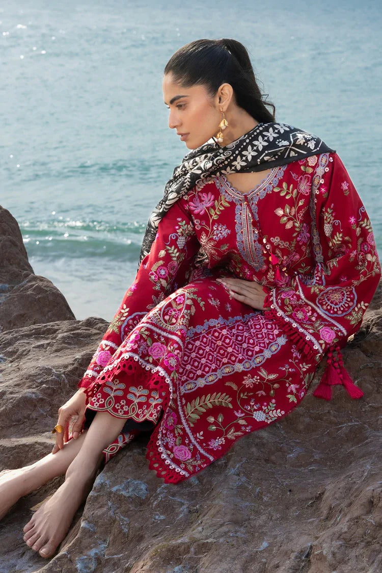 Picture of Sadaf Fawad Khan - Siraa Luxury Lawn Eid Edit - 04 Laal - Unstitched - Available at Raja Sahib
