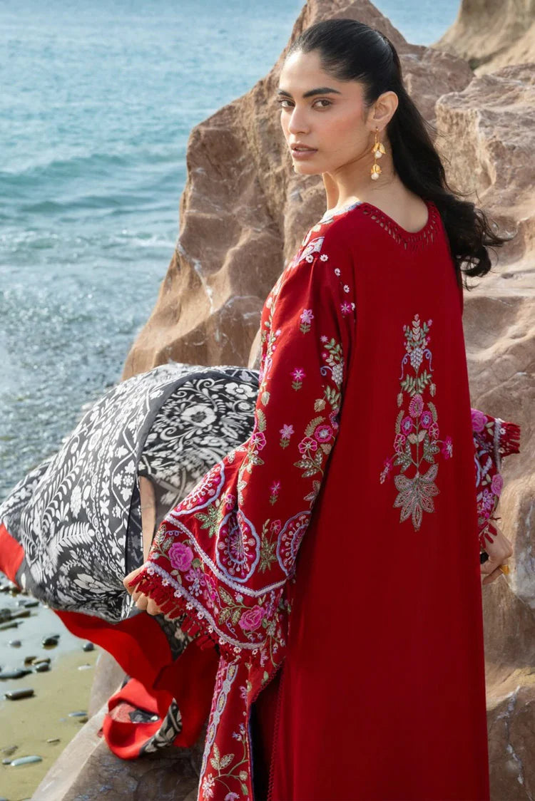 Picture of Sadaf Fawad Khan - Siraa Luxury Lawn Eid Edit - 04 Laal - Unstitched - Available at Raja Sahib