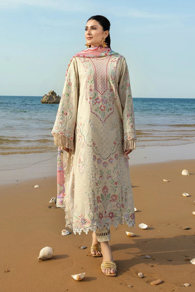 Picture of Sadaf Fawad Khan - Siraa Luxury Lawn Eid Edit - 07 Sunehri - Unstitched - Available at Raja Sahib