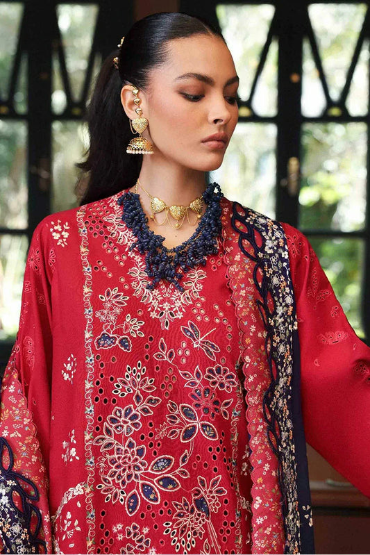 Picture of Republic Womenswear - Reine Luxury Eid Lawn - SL1-26-D2B-Belle Rosee - Unstitched - Available at Raja Sahib