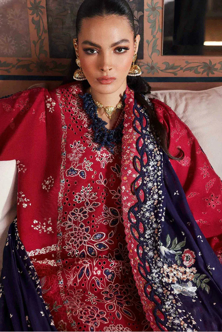 Picture of Republic Womenswear - Reine Luxury Eid Lawn - SL1-26-D2B-Belle Rosee - Unstitched - Available at Raja Sahib
