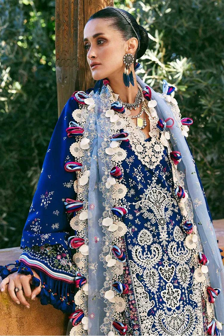Picture of Republic Womenswear - Reine Luxury Eid Lawn - SL1-26-D4A-Sia - Unstitched - Available at Raja Sahib