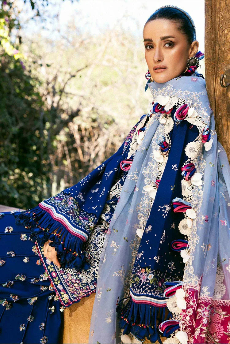 Picture of Republic Womenswear - Reine Luxury Eid Lawn - SL1-26-D4A-Sia - Unstitched - Available at Raja Sahib