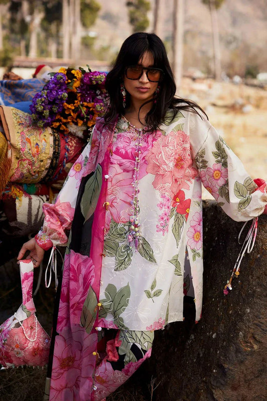 Zaha - Meili Festive Lawn - YÀN HU? ?? (ZL26-13 B) - Unstitched