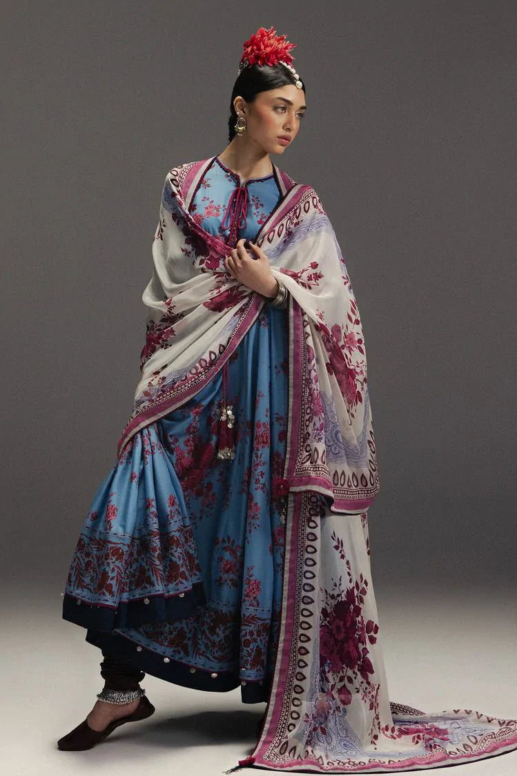 Picture of Zara Shahjahan - Anarkali Lawn - D-2 FALAK ARA - Unstitched - Available at Raja Sahib