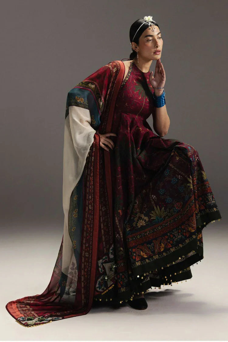 Zara Shahjahan - Anarkali Lawn - D-6 FIRDAUS - Unstitched
