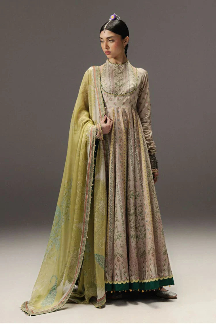 Zara Shahjahan - Anarkali Lawn - D-8 HOORAIN - Unstitched