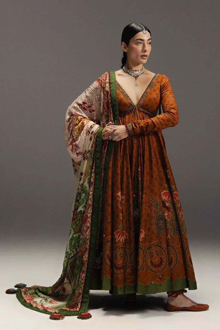 Zara Shahjahan - Anarkali Lawn - D-9 ZARFASHAN - Unstitched