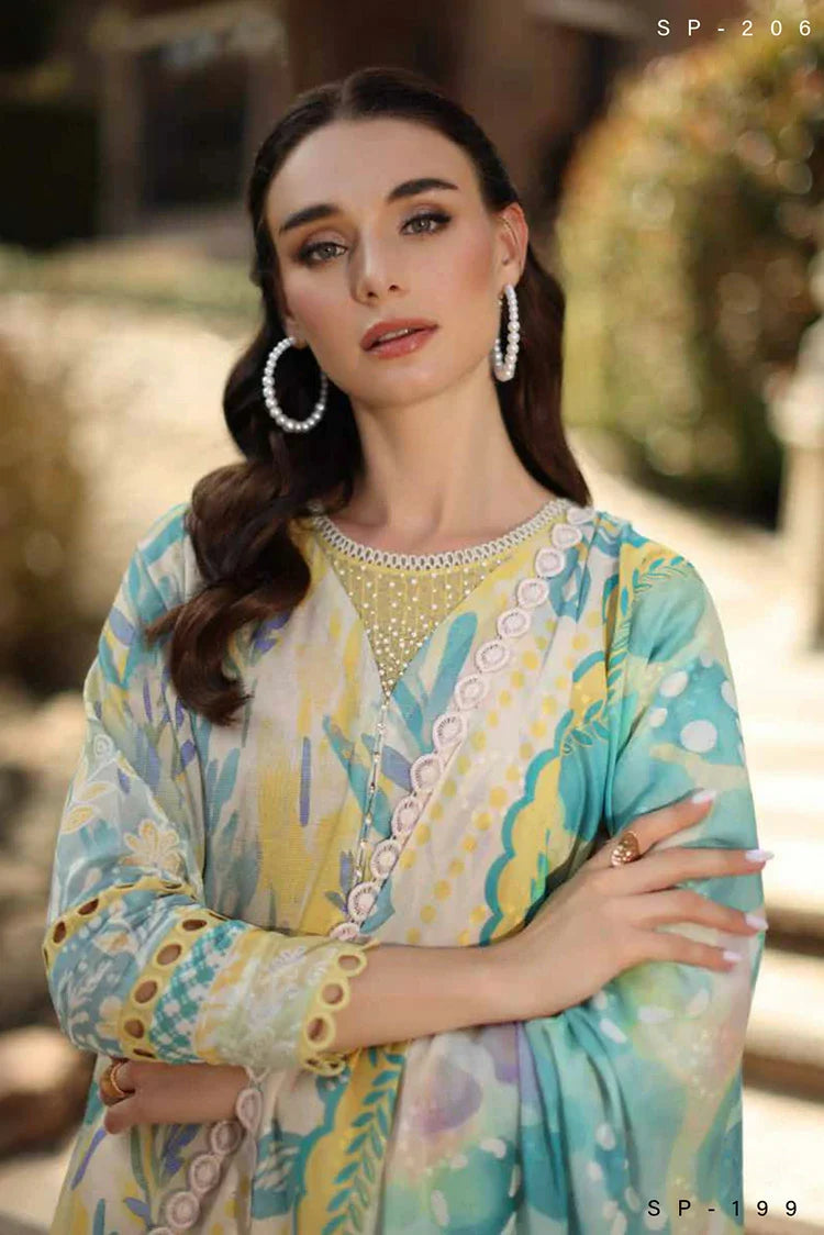 Picture of Nureh - Signature Prints Printed Lawn Zari Collection Vol 2 - SP-206 - Unstitched - Available at Raja Sahib