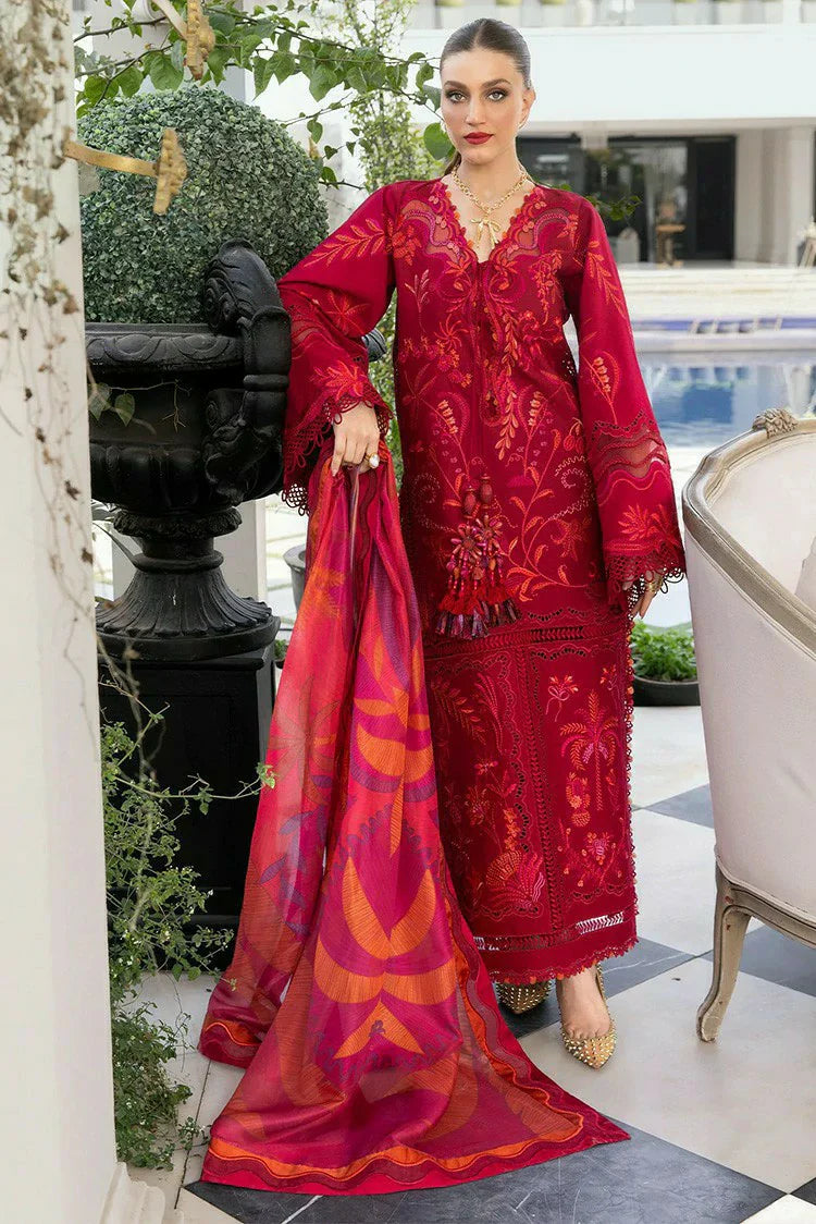 Picture of Crimson - Flow Lawn - BEAUTY IN BLOOM - D3A - Unstitched - Available at Raja Sahib