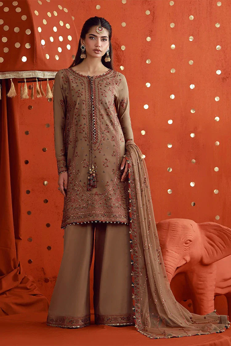 Asim Jofa - Luxury Festive - AJULFB-01 Embroidered Silk 3 Pcs - Unstitched