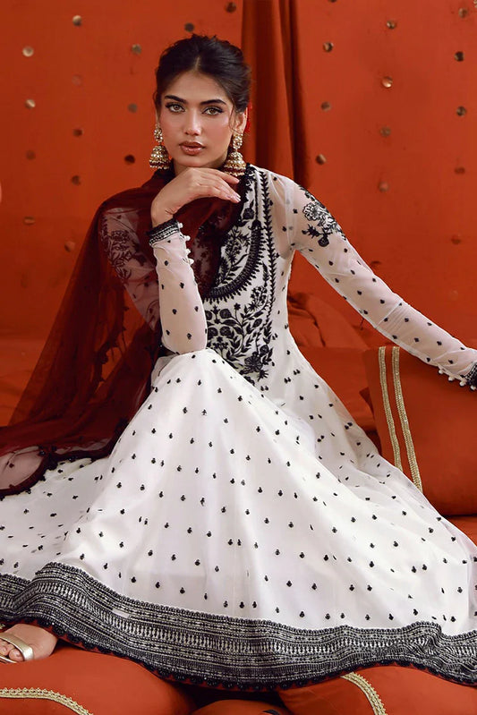 Asim Jofa - Luxury Festive - AJULFB-03 Embroidered Poly Net 2 Pcs - Unstitched