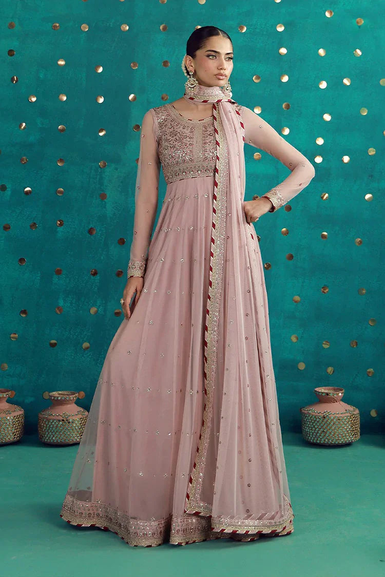 Asim Jofa - Luxury Festive - AJULFB-07 Embroidered Poly Net 2 Pcs - Unstitched