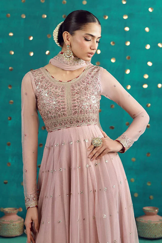 Asim Jofa - Luxury Festive - AJULFB-07 Embroidered Poly Net 2 Pcs - Unstitched