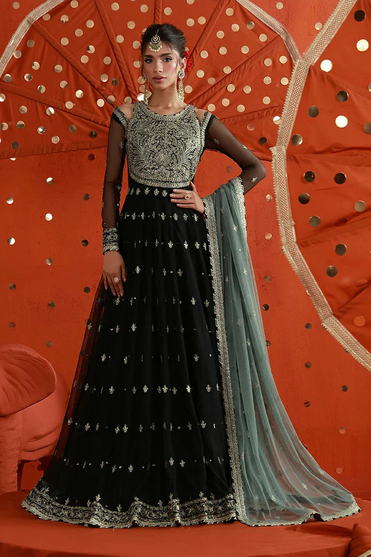 Asim Jofa - Luxury Festive - AJULFB-09 Embroidered Poly Net 2 Pcs - Unstitched