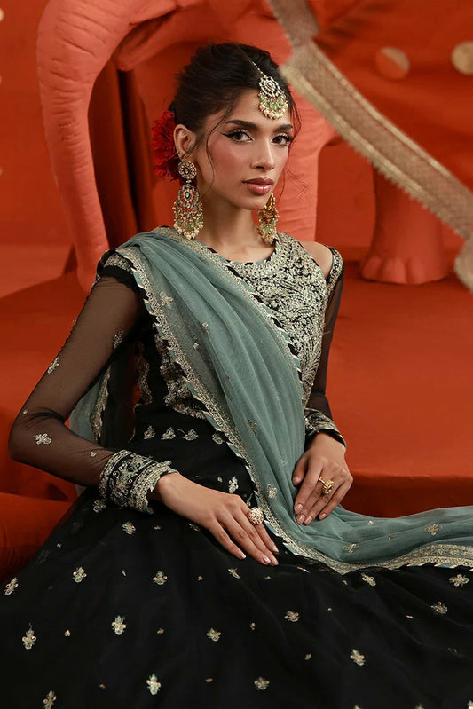 Asim Jofa - Luxury Festive - AJULFB-09 Embroidered Poly Net 2 Pcs - Unstitched