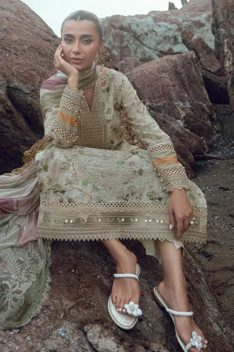 Picture of Nureh - Gardenia Embroidered and Printed Lawn Collection Vol 2 - NSG-205 - Unstitched - Available at Raja Sahib