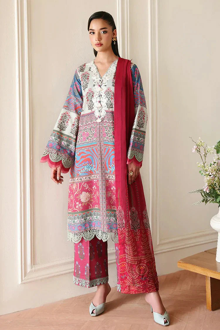 Picture of Roheenaz - Eclat Garden Printed Vol 4 - 02-Rosette Dream - Unstitched - Available at Raja Sahib