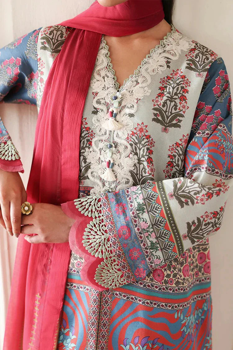 Picture of Roheenaz - Eclat Garden Printed Vol 4 - 02-Rosette Dream - Unstitched - Available at Raja Sahib