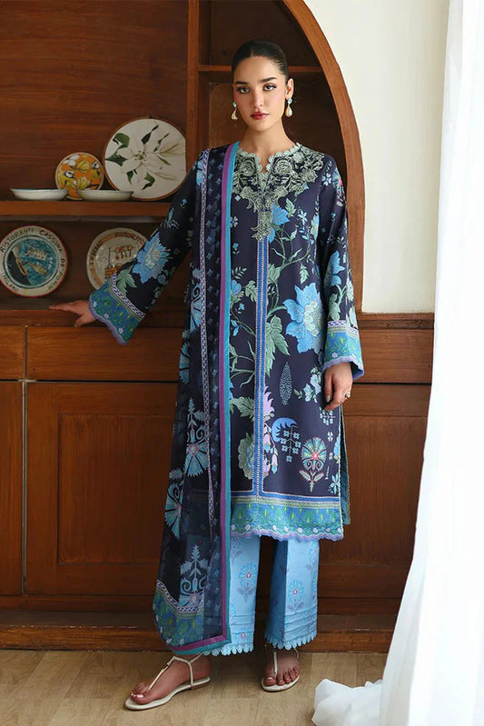 Picture of Roheenaz - Eclat Garden Printed Vol 4 - 04-Orchid Meadow - Unstitched - Available at Raja Sahib