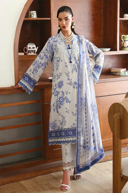 Picture of Roheenaz - Eclat Garden Printed Vol 4 - 06-Lilac Bloom - Unstitched - Available at Raja Sahib