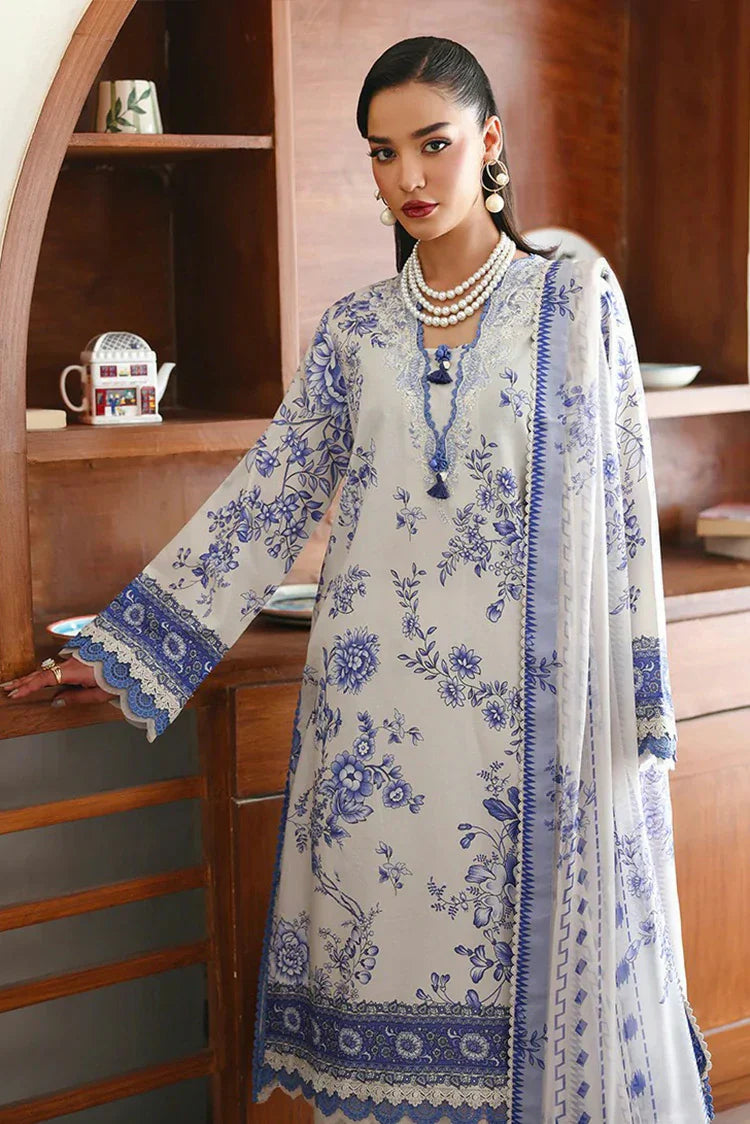 Picture of Roheenaz - Eclat Garden Printed Vol 4 - 06-Lilac Bloom - Unstitched - Available at Raja Sahib