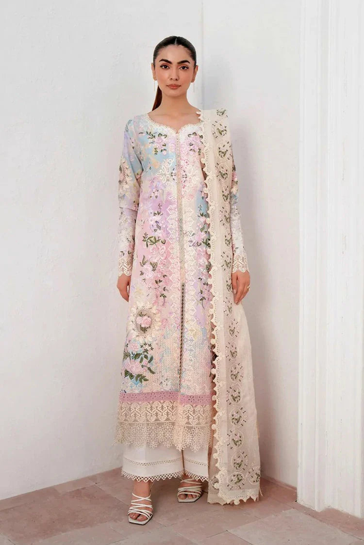 Picture of Afrozeh - Sunspell Embroidered Lawn Collection - 1201-Solithe - Unstitched - Available at Raja Sahib