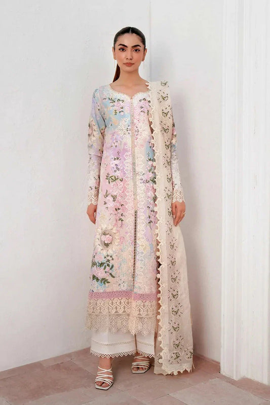 Picture of Afrozeh - Sunspell Embroidered Lawn Collection - 1201-Solithe - Unstitched - Available at Raja Sahib