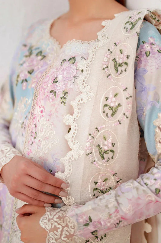 Picture of Afrozeh - Sunspell Embroidered Lawn Collection - 1201-Solithe - Unstitched - Available at Raja Sahib